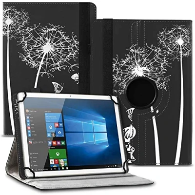 Abbildung von NAUCI Tablet Hülle kompatibel für Lenovo Miix 320 310 300 Tasche Schutzhülle Case Cover aus Kunstleder Standfunktion 360 Drehbar, Farben:Motiv 12
