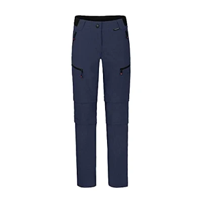Abbildung von Bergson Zip Off Hose PORI Doppel ZIPP mit T Damen Wanderhose, robust elastisch, Normalgrößen, peacoat blau