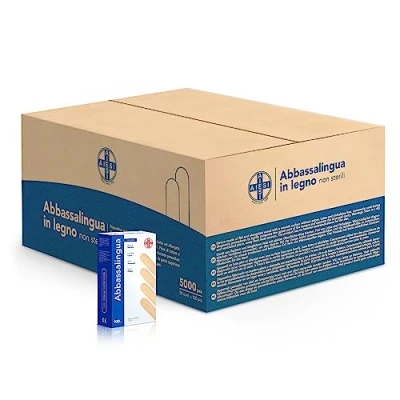 Abbildung von AIESI® Holzspatel Mundspatel Zungenspatel aus holz einweg NICHT STERIL (Packung mit 5000 Stück)