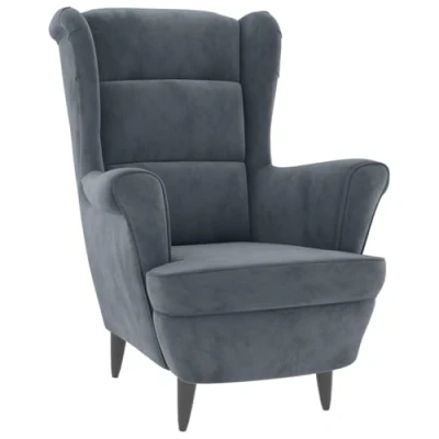 Abbildung von vidaXL Sessel, Relaxsessel mit gepolstertem Sitz Armlehnen, Fernsehsessel Loungesessel für Wohnzimmer, Polstersessel Ruhesessel, Dunkelgrau Samt