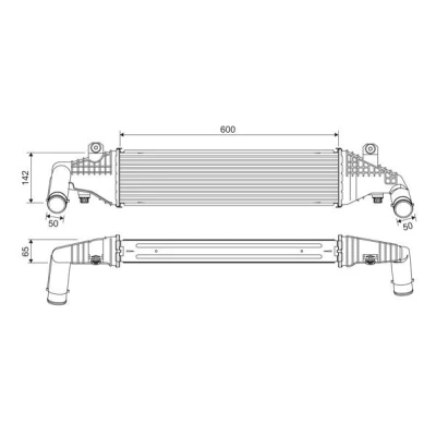 Abbildung von VALEO 818542 Ladeluftkühler Aluminium ohne Sensor