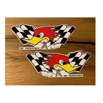 Abbildung von MG364 / 2X Hot Rod Aufkleber je 13,5 x 5cm RatRod Retro Sticker V8 Old School Bike Vintage Racing V6 USA