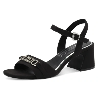 Abbildung von MARCO TOZZI Damen Sandalen mit Absatz Elegant Blockabsatz, Schwarz (Black), 38 EU
