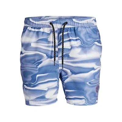Abbildung von JACK &amp; JONES Men&#039;s JPSTFIJI JJSWIM DIGITAL Badeshorts, Sodalite Blue, S