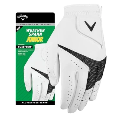 Abbildung von Callaway Weather Spann Junior Golf Glove White LH M