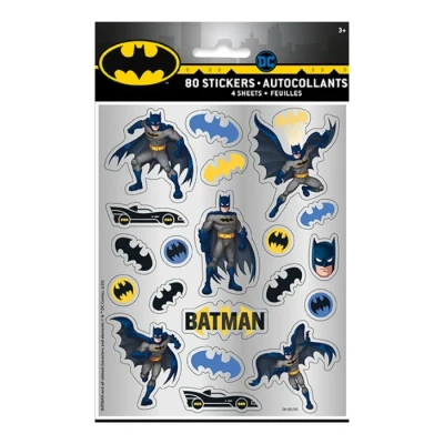 Abbildung von Aufkleber Batman 4 Blätter mit 10 Aufklebern