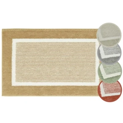 Abbildung von Andiamo Badematte &quot;Maui&quot;, Höhe 23 mm, rutschhemmend beschichtet, fußbodenheizungsgeeignet, gestreift, mit Bordüre, auch als 2er Set erhältlich