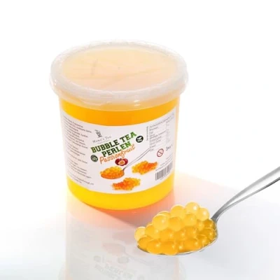 Abbildung von Momo&#039;s Tea Bubble Perlen Mango Vegan &amp; Glutenfrei, Halal Mit Echtem Fruchtsaft für Snacks, Desserts Getränke 3000g Perfekt Boba Liebhaber, Popping Fruchtperlen