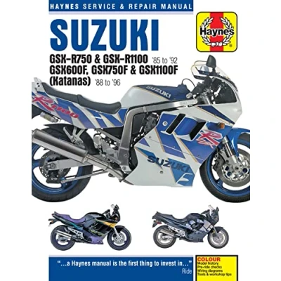 Abbildung von Suzuki GSX R750 &amp; R1100, GSX600F, GSX750F GSX1100F (Katanas) (86 96): Service and Repair Manual (Haynes Manual)