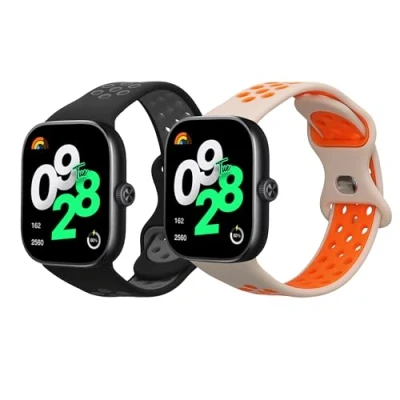 Abbildung von kwmobile 2X Sportarmband kompatibel mit Xiaomi Redmi Watch 4 Armband Fitnesstracker Band Set aus TPU Silikon