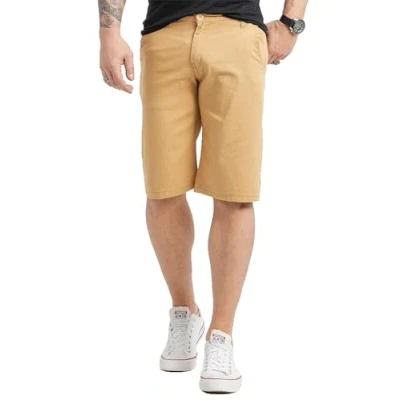 Abbildung von Rock Creek Herren Shorts Leinenshorts Chino Bermuda Sommer Regular Fit Leinen Kurze Hose Stoff Sommerhose RC 2370 Camel W40