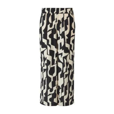 Abbildung von s.Oliver Fliessende Culotte IM Relaxed FIT MIT French Stoffhose, Damen, Größe: 34, Schwarz