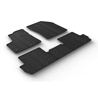 Abbildung von Gledring 0163 Fußmattensatz Gummi vorne und hinten 5 schwarz 750mm 550mm PEUGEOT: 3008 II SUV