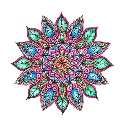 Abbildung von MACMRD Auto Aufkleber 13 cm * Personalisierte Mandala Vinyl Motorrad Stoßstange Körper Dekorative