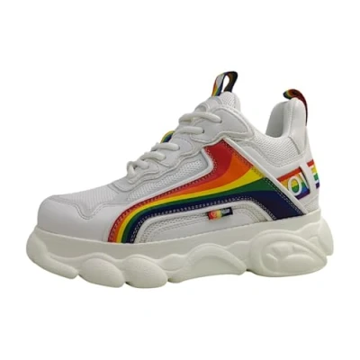 Abbildung von Buffalo Sneaker low, Damen, Größe: 39, White/rainbow Schuhe