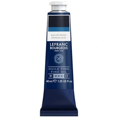 Abbildung von Lefranc Bourgeois 301771 Feine Ölfarbe in hervorragender Qualität,lichtecht mit gleichmäßige Konsistenz, 40ml Tube, ideal für Keilrahmen, Leinwand, Malkarton Kobaltblau Farbton