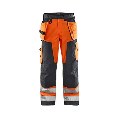 Abbildung von Blaklader 156818115349D92 Handwerker Arbeitshose, High Vis Orange/Grün, Größe D92