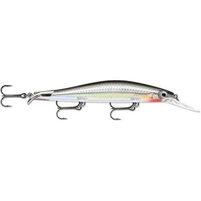 Abbildung von Rapala Unisex Adult Ripstop Deep Angelköder Angelzubehör mit Zweiteiliger Tauchschaufel Süßwasser Spinnköder Lauftiefe 2,4 2,9m Fischköder 12cm, 15g Hergestellt in Estland Silver, Standard
