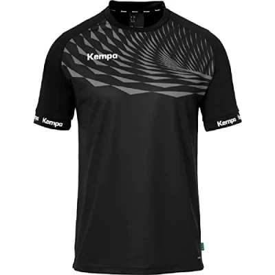 Abbildung von Kempa Herren Wave 26 Shirt Jungen Sportshirt Kurzarm Funktionsshirt Handball Gym Fitness Trikot, Schwarz/Anthra, L EU