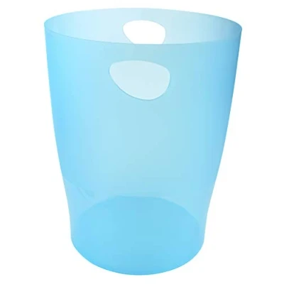 Abbildung von Exacompta 45383D ECOBIN Papierkorb 15 Liter mit Griffen. Eleganter und robuster Mülleimer im modernen Design türkis