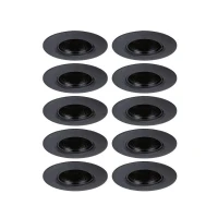 Abbildung von Paulmann 92120 Einbauleuchte 10er Set starr rund 90mm GU10 max. 10x10W 230V Schwarz Einbaulampe