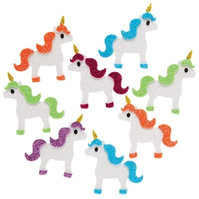 Abbildung von Baker Ross FE272 Einhorn Aufkleber auf der Rolle im Vorteilspack, für Kinder, Kunst und Bastelprojekte, Karten Scrapbooking, 100 Stück