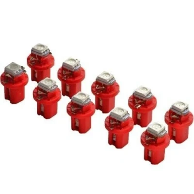 Abbildung von 10 x B8.5d Tacho Beleuchtung LED 5050 SMD BAX10D high Power Rot Umbauset Innenraum Innenraumbeleuchtung Instrumentenbeleuchtung Cockpit