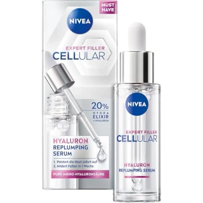 Abbildung von Nivea Gesichtsserum CELLULAR Expert Filler Hyaluron Replumping Serum
