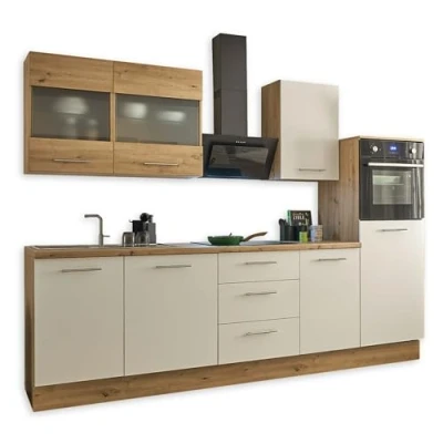 Abbildung von BASIC by Balculina Küchenzeile &quot;Capri&quot;, Breite 280 cm, wahlweise mit E Geräten, Soft Close Funktion