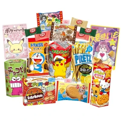 Abbildung von Japanische Süßigkeiten Box Snacks Candy Jelly Sweets Cracker aus Japan mit über 25 Teilen Geschenkset Probierset
