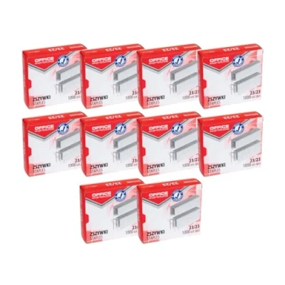 Abbildung von OFFICE PRODUCTS 18072389 19 Heftklammern 23/23 Silbern/ 10.000 Stück (10 x 1000 Stück) Standart Handtackerklammern/Tackerklammern Büroklammern/Verzinkt