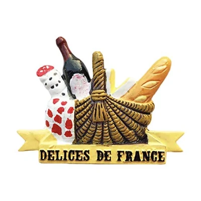 Abbildung von Frankreich 3D Kühlschrankmagnet, Reiseaufkleber, Souvenirs, Heim und Küchendekoration, Kühlschrankmagnet aus China