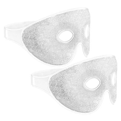 Abbildung von Navaris 2x Augenmaske kühlend Augen Gel Maske Set Kühlmaske Kühlpack Kühlpad Kompresse Kühlkissen kühl warm Gelmaske Kühlbrille