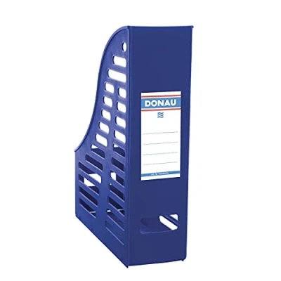 Abbildung von DONAU 7464001PL 10 Stehsammler, durchbrochen, PP, A4, klappbar, blau