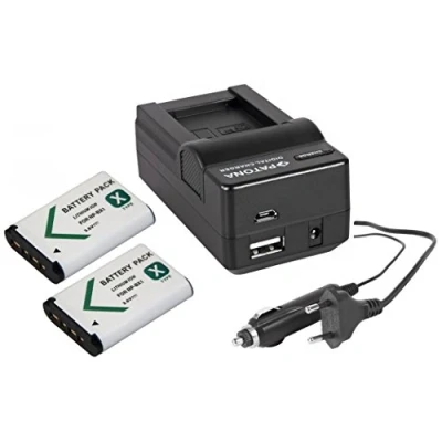 Abbildung von 3in1 Set für den Sony HDR CX240 Camcorder kompatibel mit Akku NP BX1 2 Ersatzakkus und 4in1 Ladegerät (für USB, microUSB, 220V Auto)