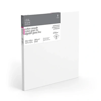 Abbildung von Winsor &amp; Newton 6205027 Professional Keilrahmen Feinkorn, Leinwand mit 280 g/m² aus 100% Baumwolle, 3 fach grundiert für Aquarell, Ölfarben, Acrylfarben 40 x cm
