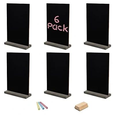 Abbildung von Belle Vous Tafel 6er Set Mini Kreidetafeln zum Aufstellen, (1 tlg), Kreidetafel Aufsteller 6 Stück