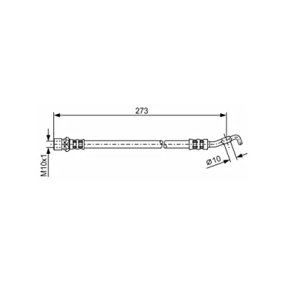 Abbildung von BOSCH 1 987 476 212 Bremsschläuche 266 M10x1 TOYOTA: Avensis II Kombi, Limousine, Schrägheck