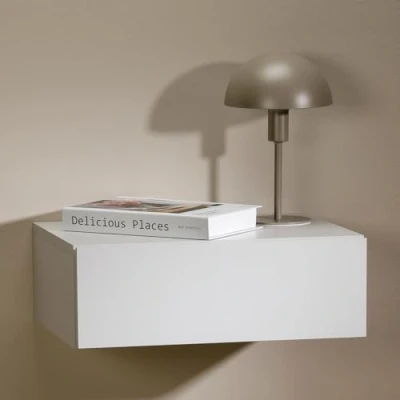 Abbildung von CARO Möbel Nachtkommode ANNE, Regal Wandregal Wandboard Hängeregal mit Schublade Wohnzimmer Bücher h