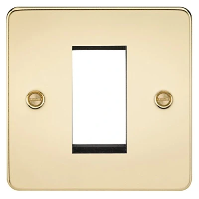 Abbildung von Knightsbridge FP1GPB Flache modulare Frontplatte, poliertes Messing, 1G