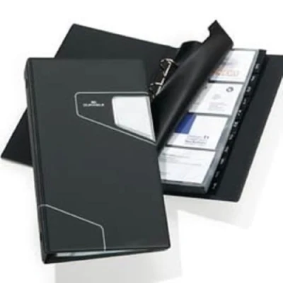 Abbildung von Durable Visitenkartenringbuch Visifix Pro, mit 25 Hüllen für 200 Visitenkarten, anthrazit, 246158