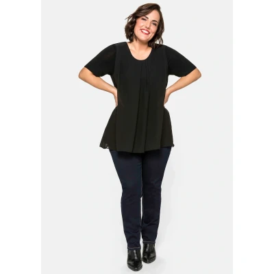 Abbildung von Sheego Jeans Straight Leg blueblack, Damen, Größe: 40, Blue black