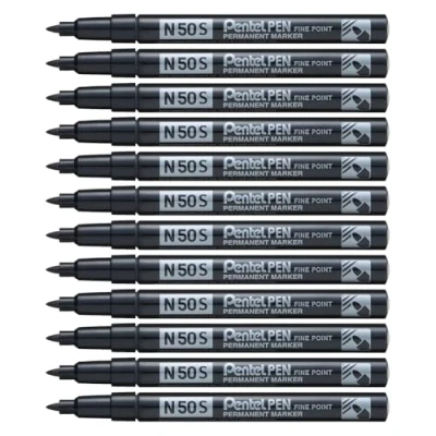 Abbildung von Pentel n50s Rundspitze permanent marker Schwarz (12 Stück)