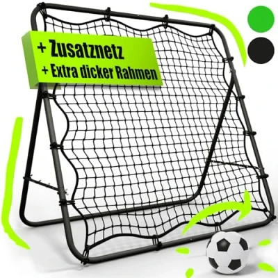 Abbildung von BENTSON Rebounder für Fußball Kinder und Profis I Inkl. Ersatznetz Robuster Rahmen Auch Handball, Volleyball Basketball Rückprallwand Prellwand Fussball Matt Schwarz 150x150 cm