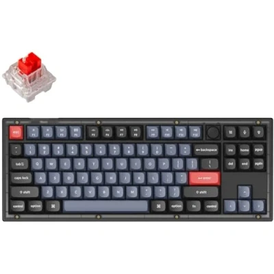 Abbildung von Keychron V3 QMK/VIA Mechanische Tastatur mit knob, Hot Swappable, 80% Layout, Custom Programmable Macro, 1000 Hz, K Pro Red Switch, Hintergrundbeleuchtung RGB, PBT Keycaps für Mac Windows