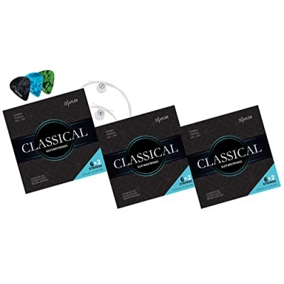 Abbildung von Shaman Saiten Gitarrensaiten für Konzertgitarre, (Spar Set, 33 tlg), plus 2 Ersatz D4 Saite und extra hohe E1