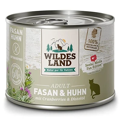 Abbildung von Wildes Land Adult Fasan &amp; Huhn 6 x 200 g Nassfutter Katzenfutter