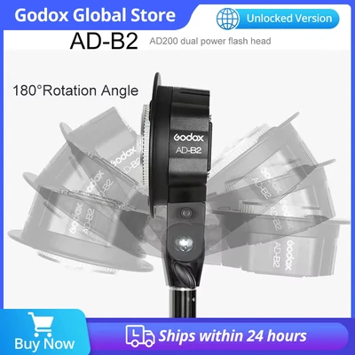 Abbildung von Godox Witstro AD B2 Doppelkopf Bowens Fit Blitzadapter für AD200, AD200 Pro von