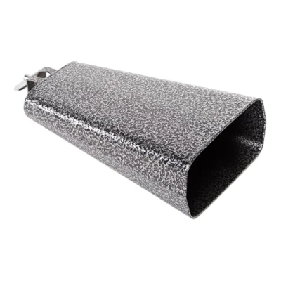 Abbildung von Fame M2 Cowbell, 7 1/2 Zoll, Schwarz/Silber, Hochwertiger Stahl, 19cm, Montierbar, Durchsetzungsstarker Klang, Exzellente Verarbeitung, Ideal für Musikliebhaber