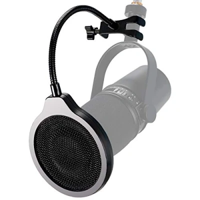 Abbildung von YOUSHARES Mikrofon Popschutz Metall Pop Filter Windschutz Kompatibel mit Shure MV7 USB
